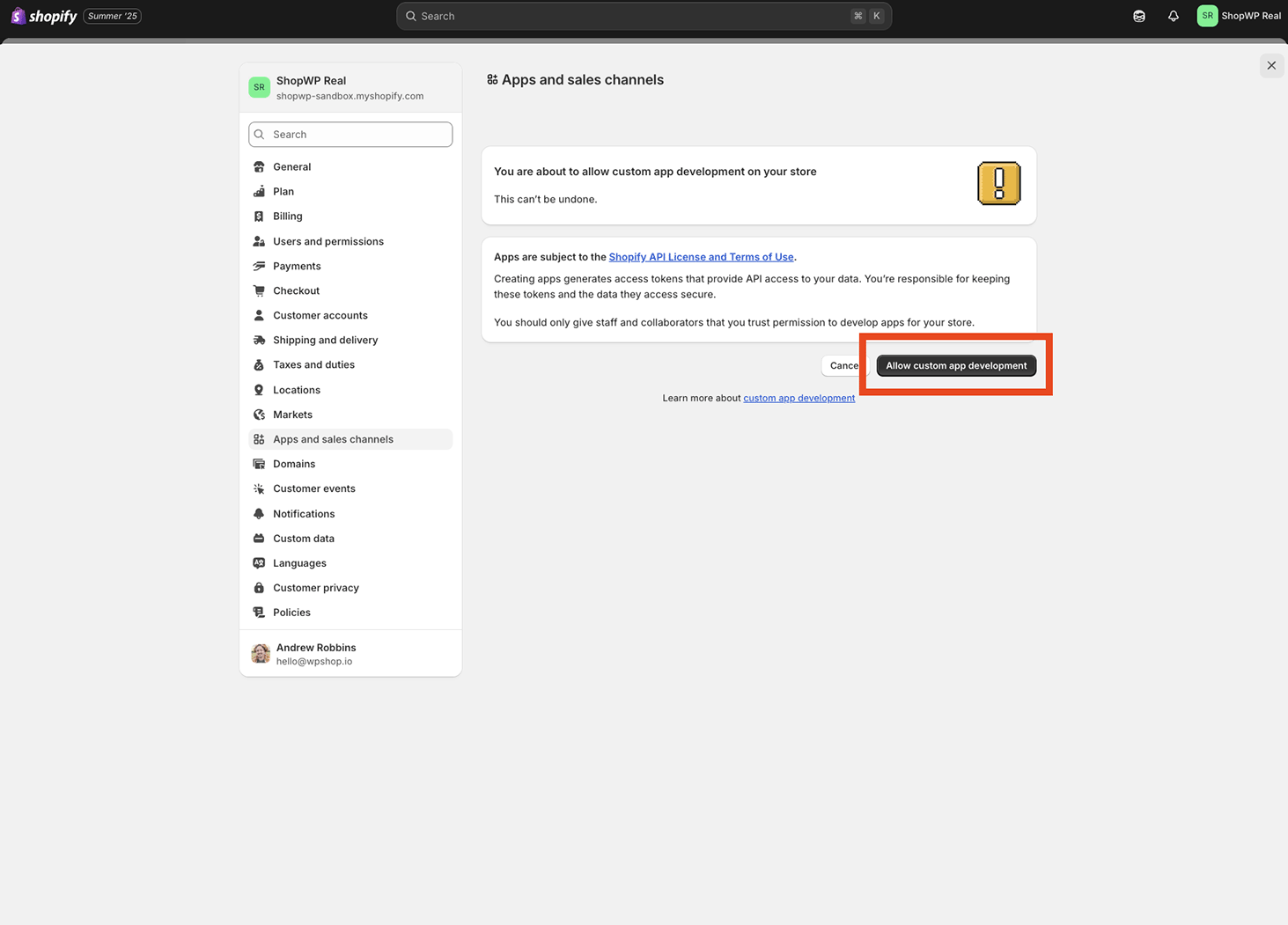 ShopWP app work around 2