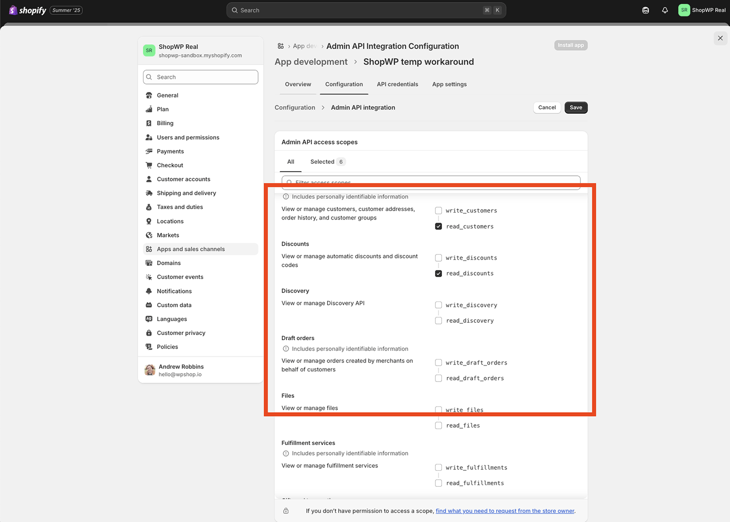 ShopWP app work around 2